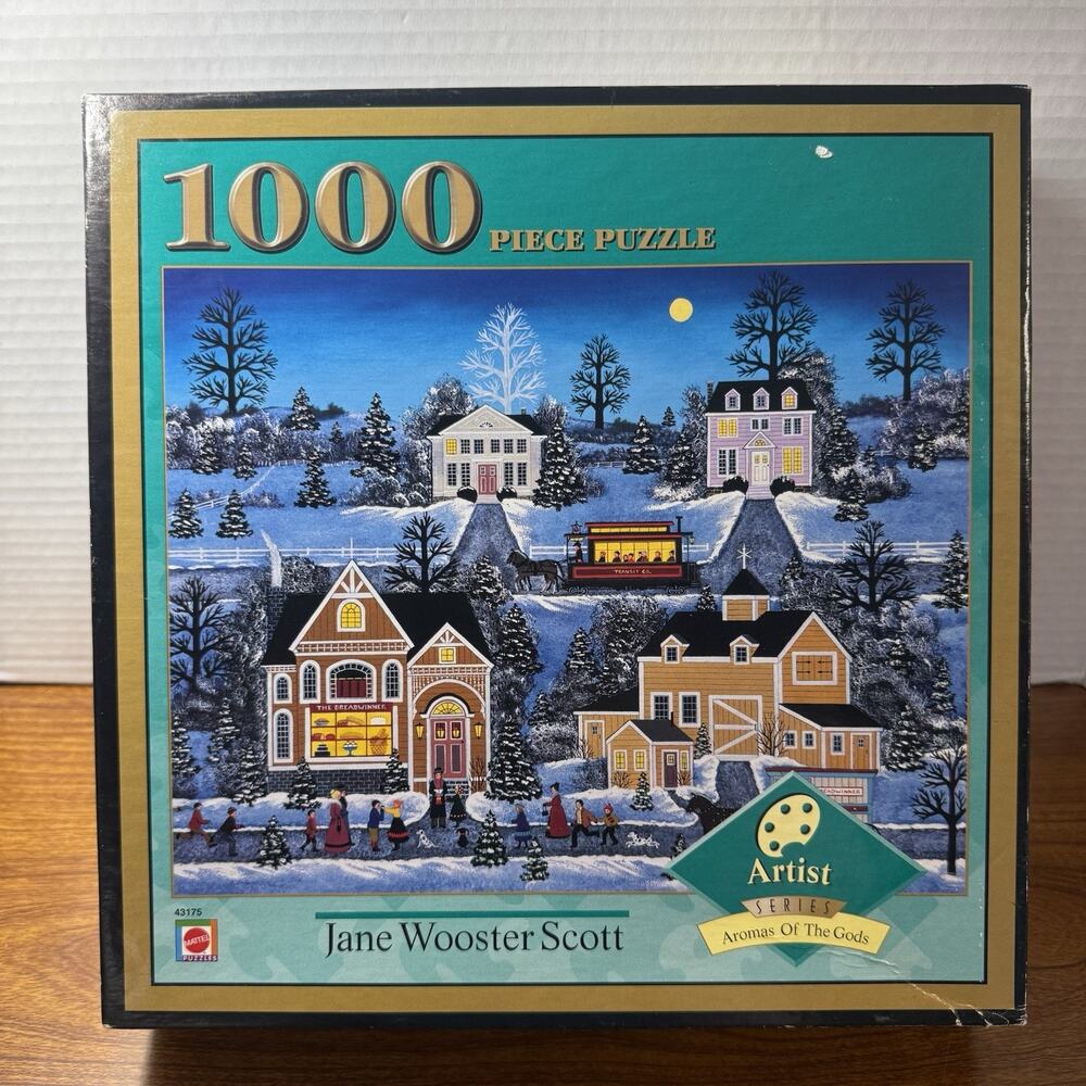Mattel 1000 piece JIGSAW PUZZLE, Jane Wooster Scott "Aromas Of The Gods Complete